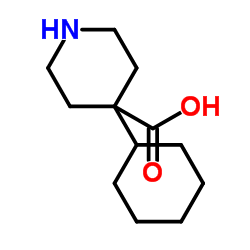 4-Cyclohexyl-4-piperidinecarboxylic acid结构式