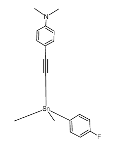 {(p-(dimethylamino)phenyl)ethynyl}(p-fluorophenyl)dimethylstannane Structure