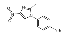 4-(2-methyl-4-nitroimidazol-1-yl)aniline结构式