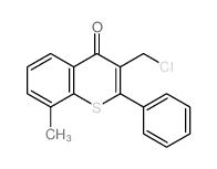 4H-1-Benzothiopyran-4-one,3-(chloromethyl)-8-methyl-2-phenyl-结构式