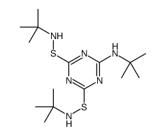 6-[(tert-butyl)amino]-N,N'-di-tert-butyl-1,3,5-triazine-2,4-disulphenamide结构式