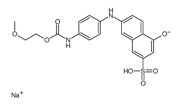 sodium 4-hydroxy-7-[4-[(2-methoxyethoxycarbonyl)amino]anilino]naphthalene-2-sulphonate structure
