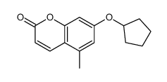 7-cyclopentyloxy-5-methylchromen-2-one结构式