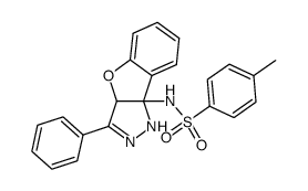 3-phenyl-8b-p-toluenesulfonylamido-3a,8b-dihydro-1H-benzofuro(3,2-c)pyrazole Structure