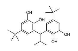 5-tert-butyl-3-[1-(5-tert-butyl-2,3-dihydroxyphenyl)-2-methylpropyl]benzene-1,2-diol结构式