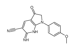 6-Amino-1-(4-methoxyphenyl)-3-oxo-2,3-dihydro-1H-pyrrolo[2,3-b]py ridine-5-carbonitrile结构式