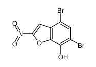 4,6-dibromo-2-nitro-1-benzofuran-7-ol结构式