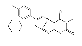 6-cyclohexyl-2,4-dimethyl-7-(4-methylphenyl)purino[7,8-a]imidazole-1,3-dione Structure
