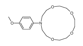 13-(4-methoxyphenyl)-1,4,7,10-tetraoxa-13-azacyclopentadecane结构式