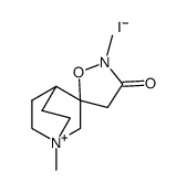 (+/-)-2-methyl-1-oxa-2,7-diaza-7,10-ethanospiro[4.5]dec-3-one-7-methyl iodide结构式