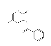 Methyl-2-O-benzoyl-3,4-didesoxy-4-C-methyl-β-D-glycero-pent-4-enopyranosid结构式