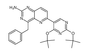 4-benzyl-6-(2,4-di(tert-butoxy)pyrimidin-5-yl)pyrido[3,2-d]pyrimidin-2-ylamine Structure