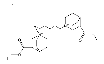 methyl 1-[6-(8-methoxycarbonyl-1-azoniabicyclo[2.2.2]oct-1-yl)hexyl]-1-azoniabicyclo[2.2.2]octane-8-carboxylate diiodide结构式