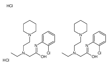 (2-chlorophenyl)carbamoylmethyl-ethyl-[2-(3,4,5,6-tetrahydro-2H-pyridi n-1-yl)ethyl]azanium dichloride Structure