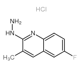 6-Fluoro-2-hydrazino-3-methylquinoline hydrochloride结构式