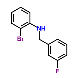 2-Bromo-N-(3-fluorobenzyl)aniline结构式