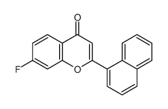 7-fluoro-2-naphthalen-1-ylchromen-4-one Structure