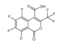 perfluoro(3-methyl-1-oxoisochromene-4-carboxylic acid)结构式