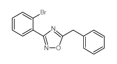 5-苄基-3-(2-溴苯基)-1,2,4-噁二唑结构式
