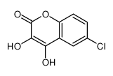 6-chloro-3,4-dihydroxy-2H-1-benzopyran-2-one Structure