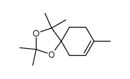 2,2,4,4,8-pentamethyl-1,3-dioxaspiro[4.5]dec-7-ene结构式