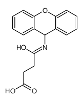 4-oxo-4-(9H-xanthen-9-ylamino)butanoic acid结构式