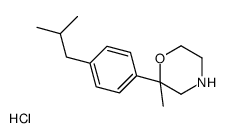 2-methyl-2-[4-(2-methylpropyl)phenyl]morpholine,hydrochloride结构式