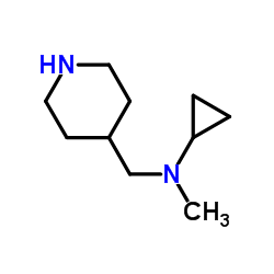 N-Methyl-N-(4-piperidinylmethyl)cyclopropanamine结构式