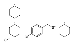(4-chlorophenyl)methylsulfanyl-tricyclohexylstannane结构式