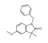 1,3-dihydro-3,3-dimethyl-5-methoxy-1-benzyl-2H-indol-2-one Structure