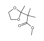 2-methyl-2-(2-methyl-[1,3]dioxolan-2-yl)-propionic acid methyl ester Structure