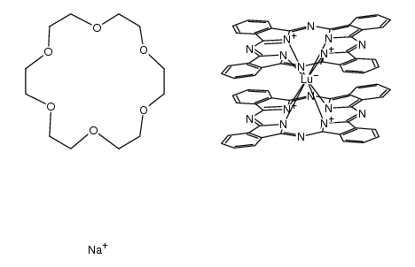 {bis(phthalocyaninato)lutetium(III)}{Na18-crown-6} Structure