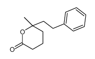 6-methyl-6-(2-phenylethyl)oxan-2-one Structure