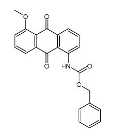 benzyl (5-methoxy-9,10-dioxo-9,10-dihydroanthracen-1-yl)carbamate结构式