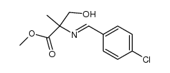 methyl 2-((4-chlorobenzylidene)amino)-3-hydroxy-2-methylpropanoate Structure