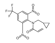 N-(cyclopropylmethyl)-N-[2,6-dinitro-4-(trifluoromethyl)phenyl]prop-2-enamide结构式