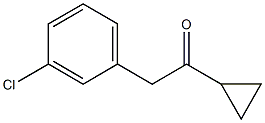 2-(3-CHLOROPHENYL)-1-CYCLOPROPYLETHAN-1-ONE Structure