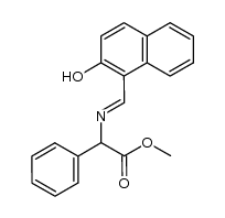 methyl 2-(((2-hydroxynaphthalen-1-yl)methylene)amino)-2-phenylacetate Structure