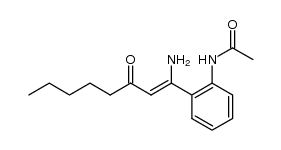 N-(2-(1-amino-3-oxooct-1-en-1-yl)phenyl)acetamide Structure