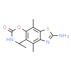 6-Benzothiazolol,2-amino-4,5,7-trimethyl-,methylcarbamate (ester) (9CI) structure