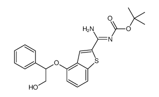 (E)-tert-butyl amino(4-(2-hydroxy-1-phenylethoxy)benzo[b]thiophen-2-yl)Methylenecarbamate structure