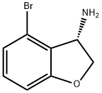 4-溴-2,3-二氢-苯并呋喃-3-胺结构式