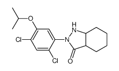 2-(2,4-dichloro-5-propan-2-yloxyphenyl)-3a,4,5,6,7,7a-hexahydro-1H-indazol-3-one结构式