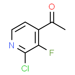 1-(2-氯-3-氟吡啶-4-基)乙酮结构式