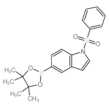 1-(Phenylsulfonyl)-5-(4,4,5,5-tetramethyl-1,3,2-dioxaborolan-2-yl)-1H-indole Structure