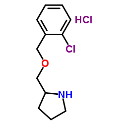 2-{[(2-Chlorobenzyl)oxy]methyl}pyrrolidine hydrochloride (1:1) structure