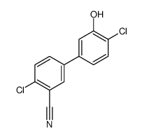 2-chloro-5-(4-chloro-3-hydroxyphenyl)benzonitrile Structure