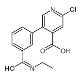 2-chloro-5-[3-(ethylcarbamoyl)phenyl]pyridine-4-carboxylic acid结构式