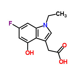 (1-Ethyl-6-fluoro-4-hydroxy-1H-indol-3-yl)acetic acid结构式