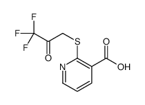 2-(3,3,3-trifluoro-2-oxopropyl)sulfanylpyridine-3-carboxylic acid Structure